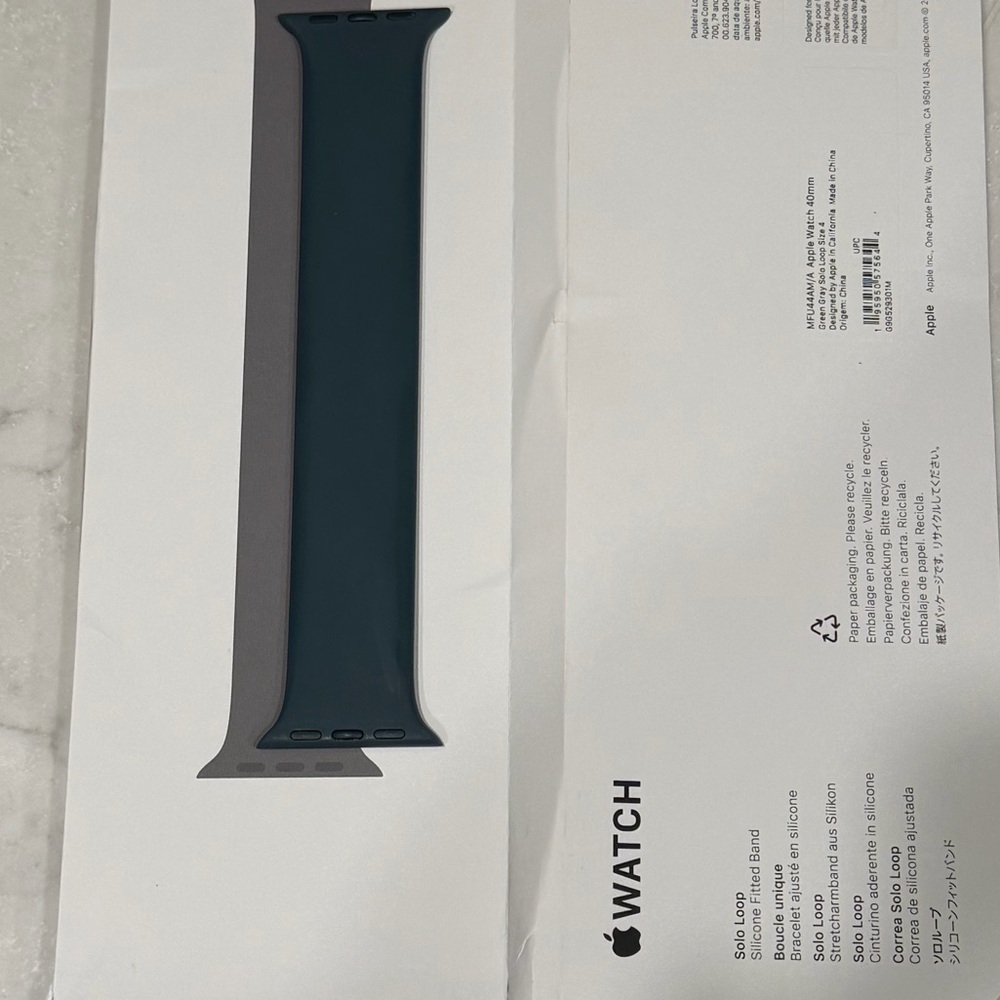 Apple Watch band-40mm Lake Green Solo Loop